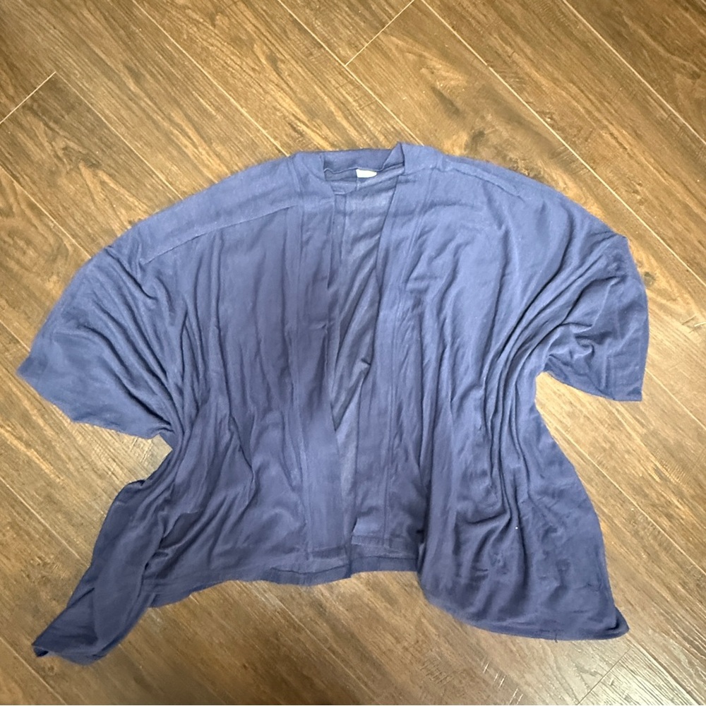 AKEMI & KIN ANTHROPOLOGIE NAVY OVERSIZED CARDIGAN POCKETS